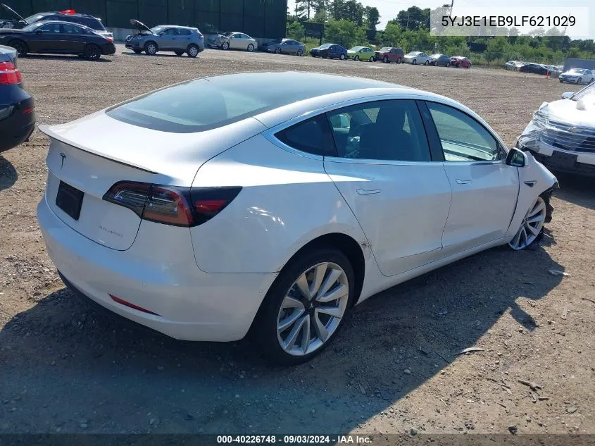 2020 Tesla Model 3 Long Range Dual Motor All-Wheel Drive VIN: 5YJ3E1EB9LF621029 Lot: 40226748