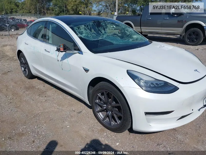 2020 Tesla Model 3 Standard Range Plus Rear-Wheel Drive/Standard Range Rear-Wheel Drive VIN: 5YJ3E1EA2LF658768 Lot: 40229246