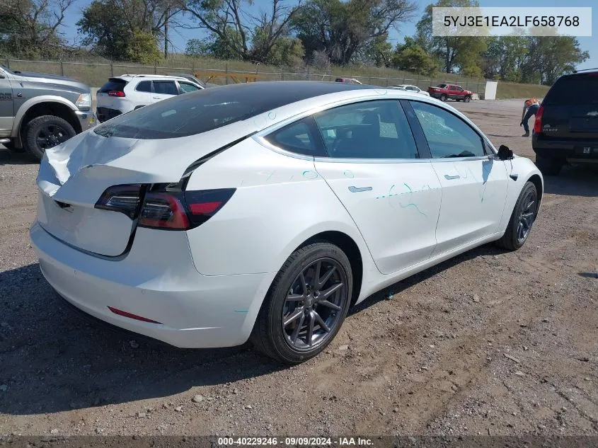 2020 Tesla Model 3 Standard Range Plus Rear-Wheel Drive/Standard Range Rear-Wheel Drive VIN: 5YJ3E1EA2LF658768 Lot: 40229246