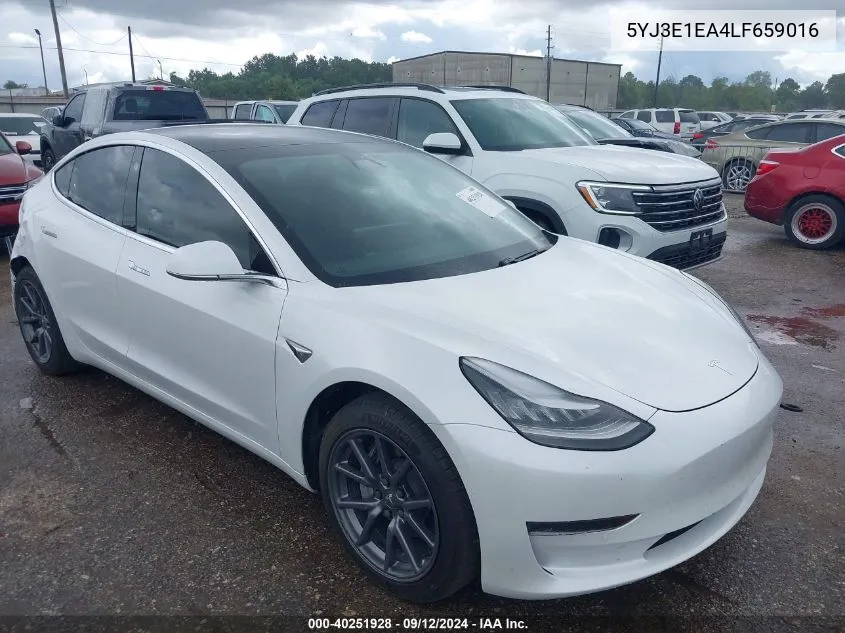 2020 Tesla Model 3 Standard Range Plus Rear-Wheel Drive/Standard Range Rear-Wheel Drive VIN: 5YJ3E1EA4LF659016 Lot: 40251928