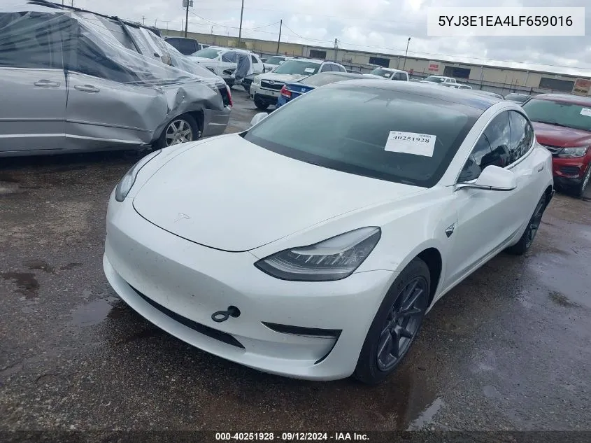 2020 Tesla Model 3 Standard Range Plus Rear-Wheel Drive/Standard Range Rear-Wheel Drive VIN: 5YJ3E1EA4LF659016 Lot: 40251928