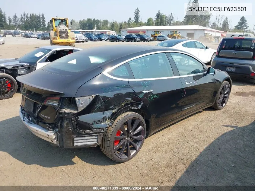 2020 Tesla Model 3 Performance Dual Motor All-Wheel Drive VIN: 5YJ3E1EC5LF623501 Lot: 40271339