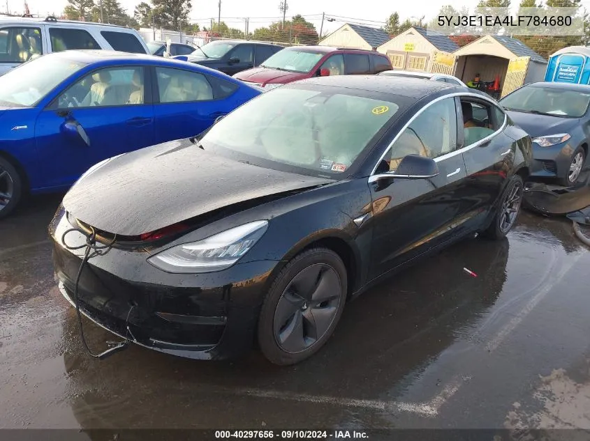 2020 Tesla Model 3 Standard Range Plus Rear-Wheel Drive/Standard Range Rear-Wheel Drive VIN: 5YJ3E1EA4LF784680 Lot: 40297656