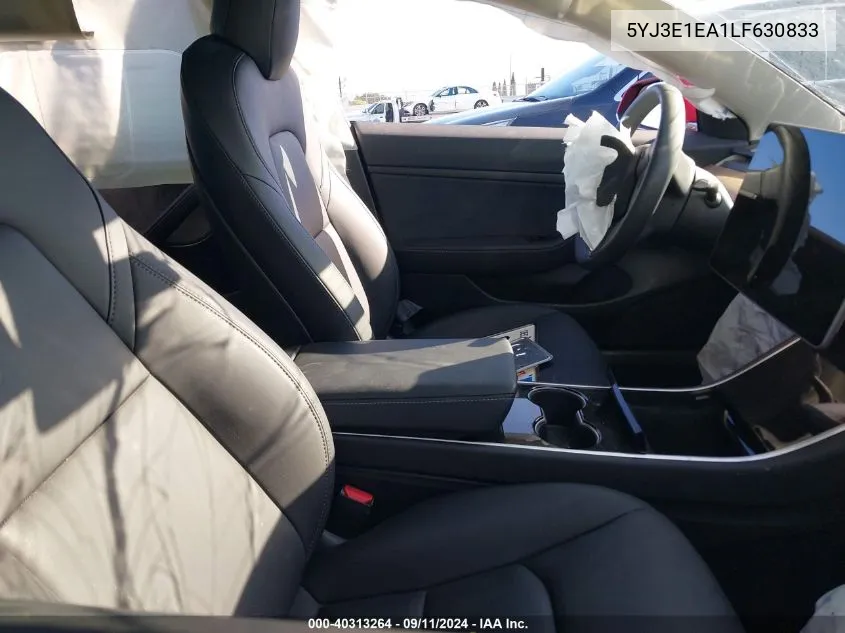 2020 Tesla Model 3 Standard Range Plus Rear-Wheel Drive/Standard Range Rear-Wheel Drive VIN: 5YJ3E1EA1LF630833 Lot: 40313264