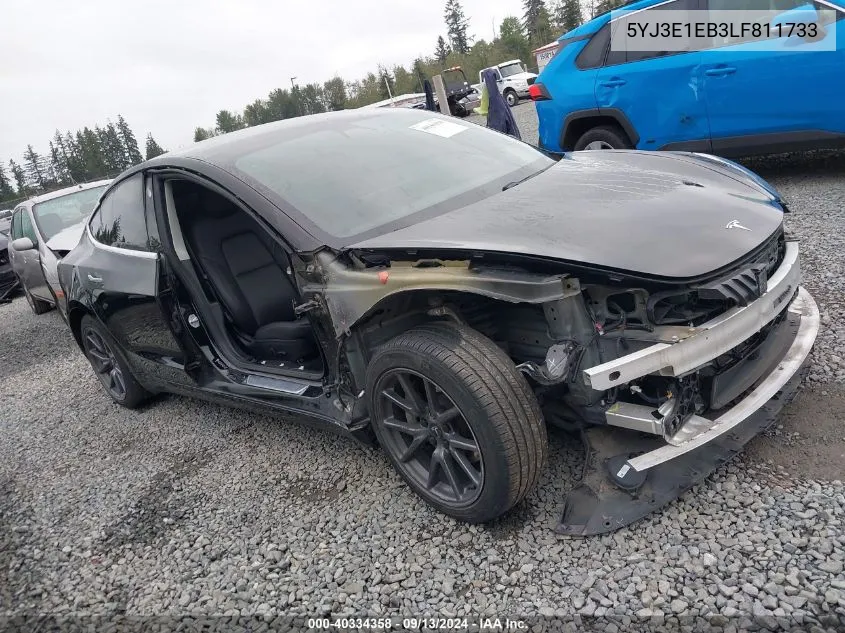 5YJ3E1EB3LF811733 2020 Tesla Model 3