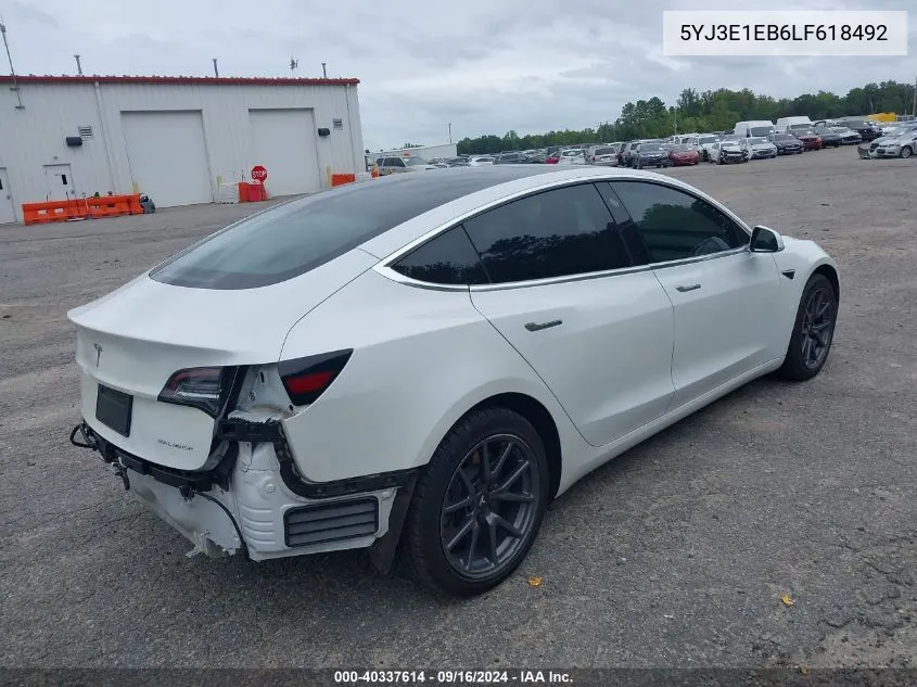 2020 Tesla Model 3 Long Range Dual Motor All-Wheel Drive VIN: 5YJ3E1EB6LF618492 Lot: 40337614