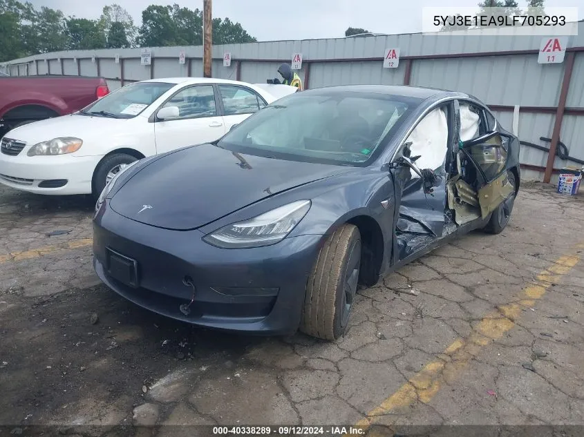 2020 Tesla Model 3 Standard Range Plus Rear-Wheel Drive/Standard Range Rear-Wheel Drive VIN: 5YJ3E1EA9LF705293 Lot: 40338289