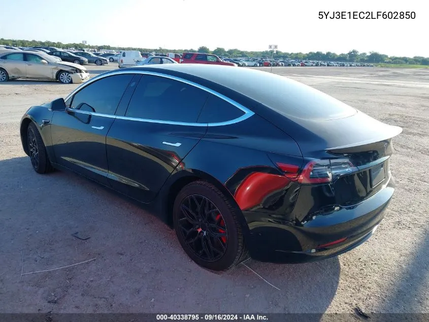 5YJ3E1EC2LF602850 2020 Tesla Model 3