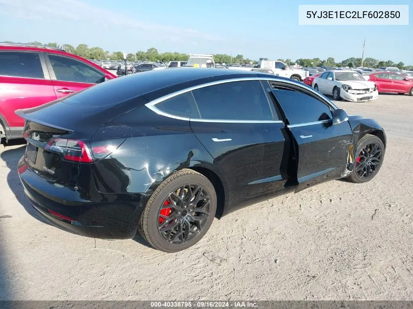 5YJ3E1EC2LF602850 2020 Tesla Model 3