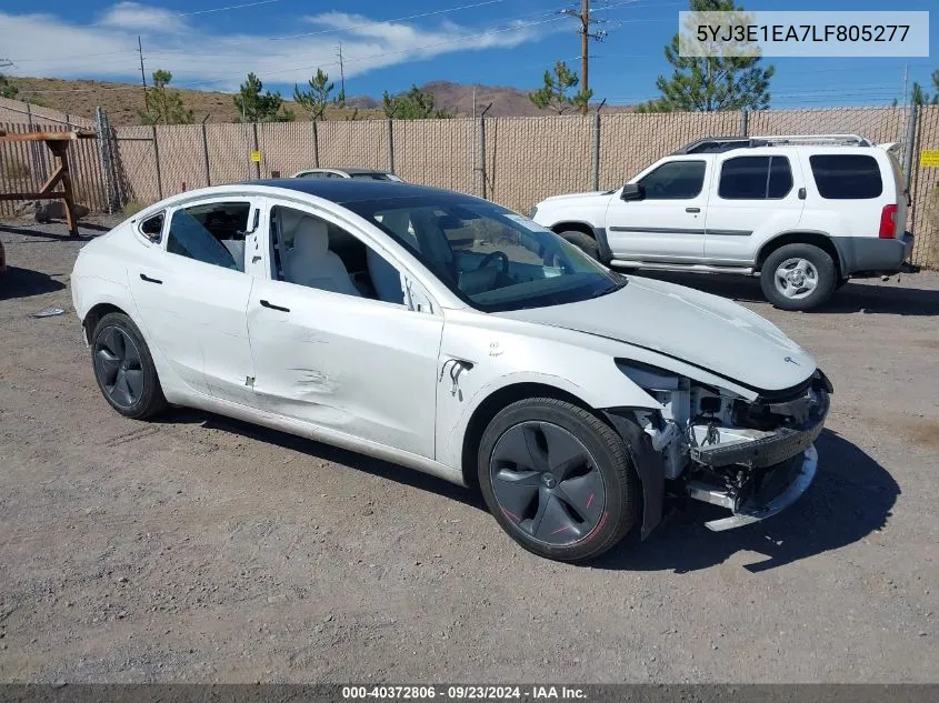 2020 Tesla Model 3 Standard Range Plus Rear-Wheel Drive/Standard Range Rear-Wheel Drive VIN: 5YJ3E1EA7LF805277 Lot: 40372806