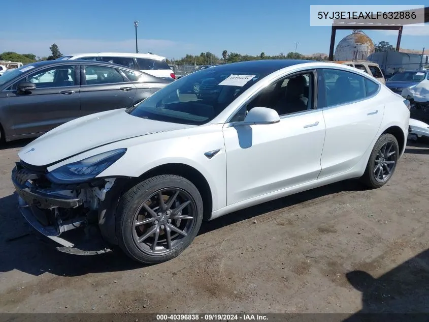 2020 Tesla Model 3 Standard Range Plus Rear-Wheel Drive/Standard Range Rear-Wheel Drive VIN: 5YJ3E1EAXLF632886 Lot: 40396838