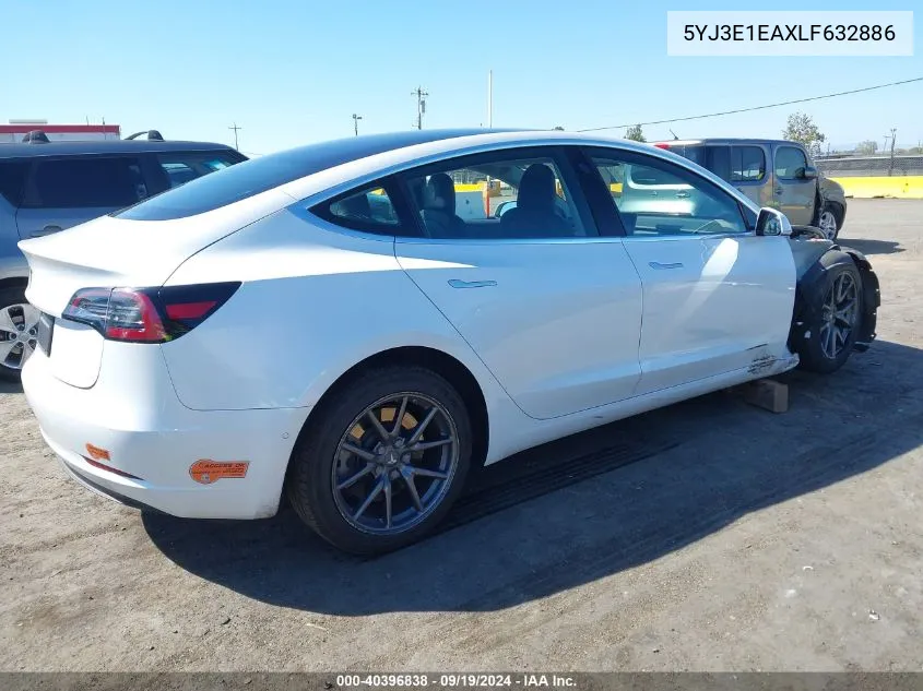 2020 Tesla Model 3 Standard Range Plus Rear-Wheel Drive/Standard Range Rear-Wheel Drive VIN: 5YJ3E1EAXLF632886 Lot: 40396838