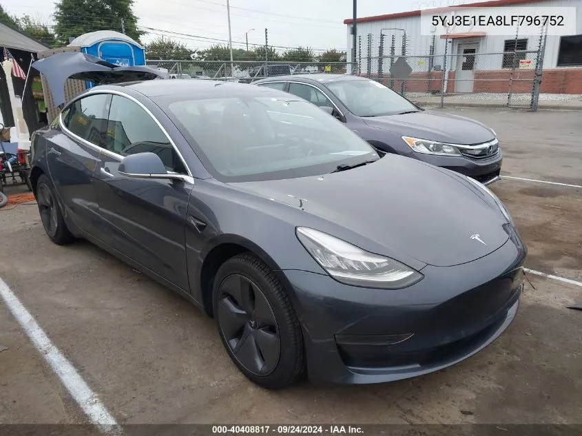 5YJ3E1EA8LF796752 2020 Tesla Model 3