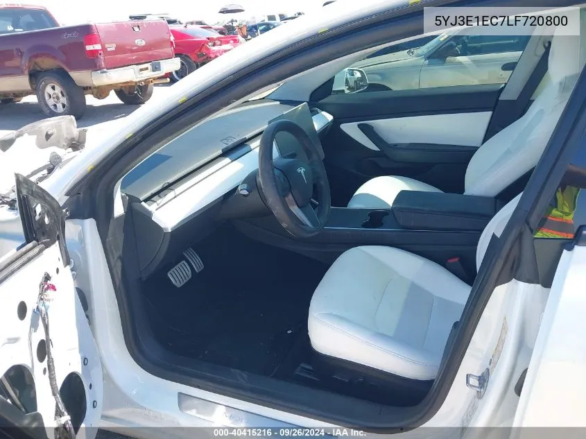 2020 Tesla Model 3 Performance Dual Motor All-Wheel Drive VIN: 5YJ3E1EC7LF720800 Lot: 40415216