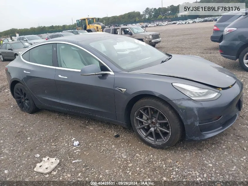 2020 Tesla Model 3 Long Range Dual Motor All-Wheel Drive VIN: 5YJ3E1EB9LF783176 Lot: 40428531