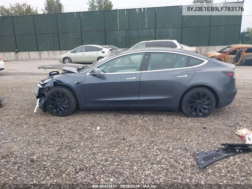 2020 Tesla Model 3 Long Range Dual Motor All-Wheel Drive VIN: 5YJ3E1EB9LF783176 Lot: 40428531