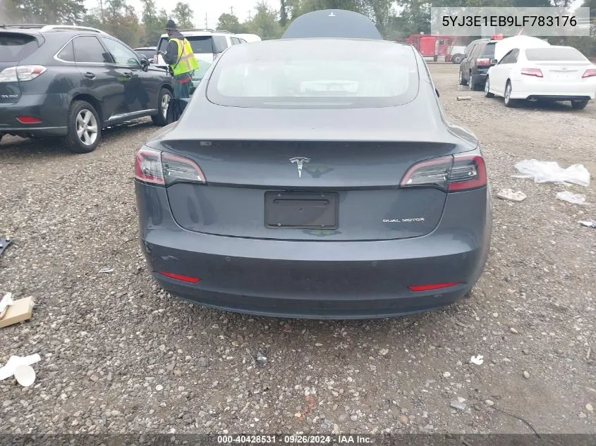 2020 Tesla Model 3 Long Range Dual Motor All-Wheel Drive VIN: 5YJ3E1EB9LF783176 Lot: 40428531