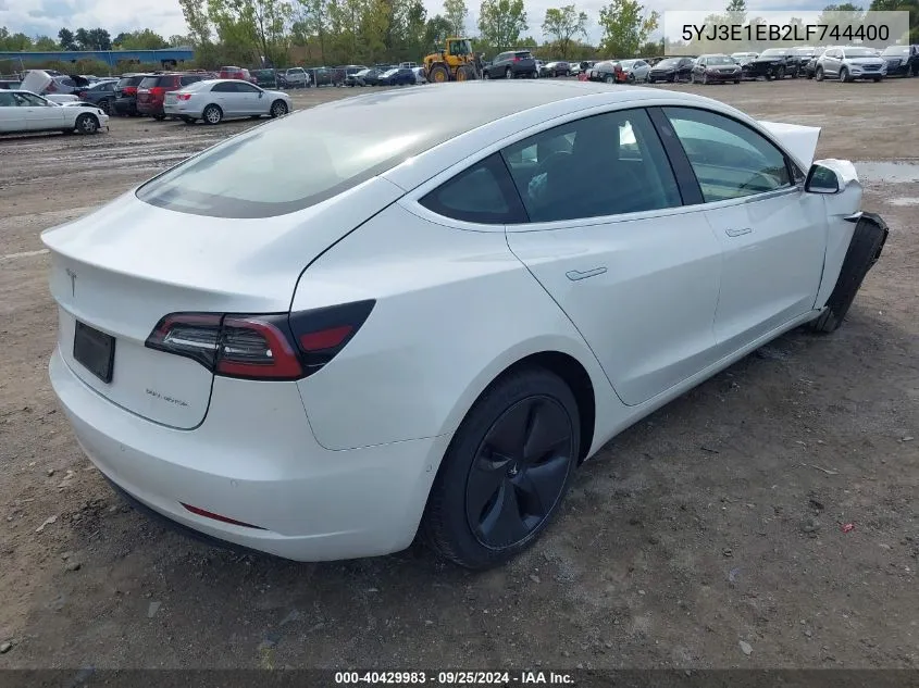 2020 Tesla Model 3 Long Range Dual Motor All-Wheel Drive VIN: 5YJ3E1EB2LF744400 Lot: 40429983