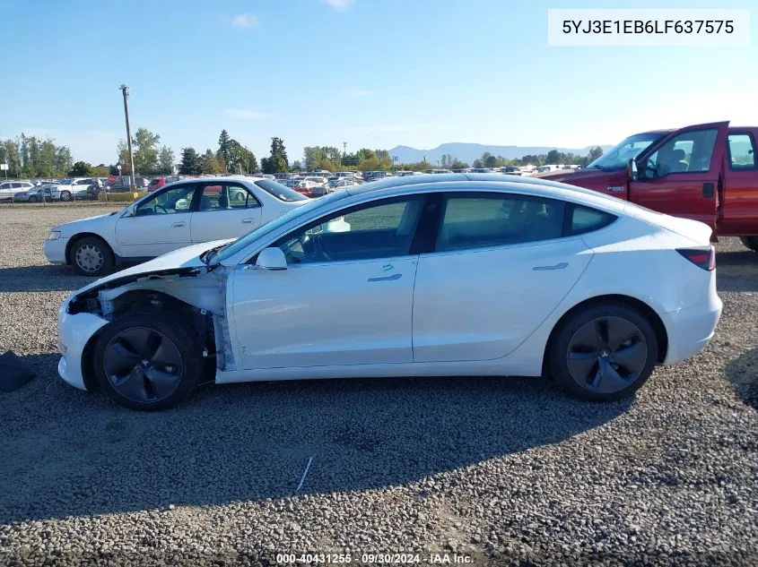 5YJ3E1EB6LF637575 2020 Tesla Model 3