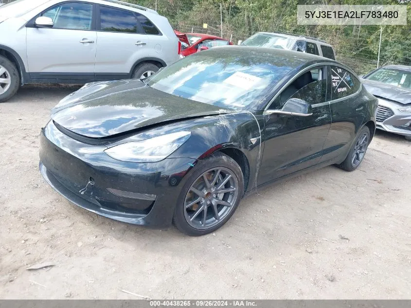 5YJ3E1EA2LF783480 2020 Tesla Model 3