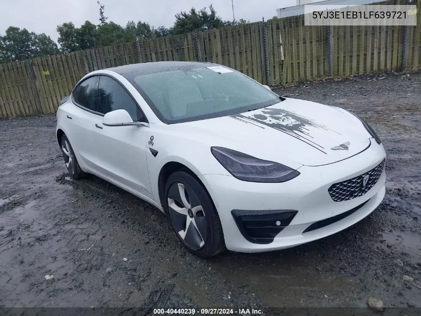 2020 Tesla Model 3 Long Range Dual Motor All-Wheel Drive VIN: 5YJ3E1EB1LF639721 Lot: 40440239