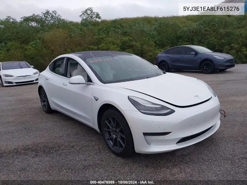 2020 Tesla Model 3 VIN: 5YJ3E1EA8LF615276 Lot: 40476959