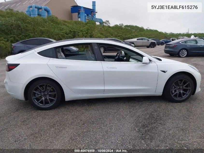 2020 Tesla Model 3 VIN: 5YJ3E1EA8LF615276 Lot: 40476959