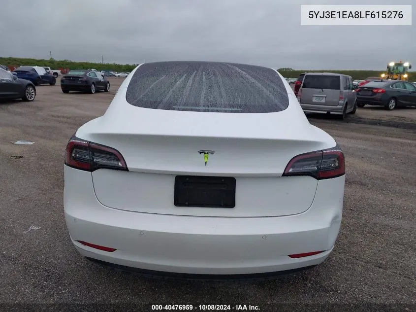 2020 Tesla Model 3 VIN: 5YJ3E1EA8LF615276 Lot: 40476959