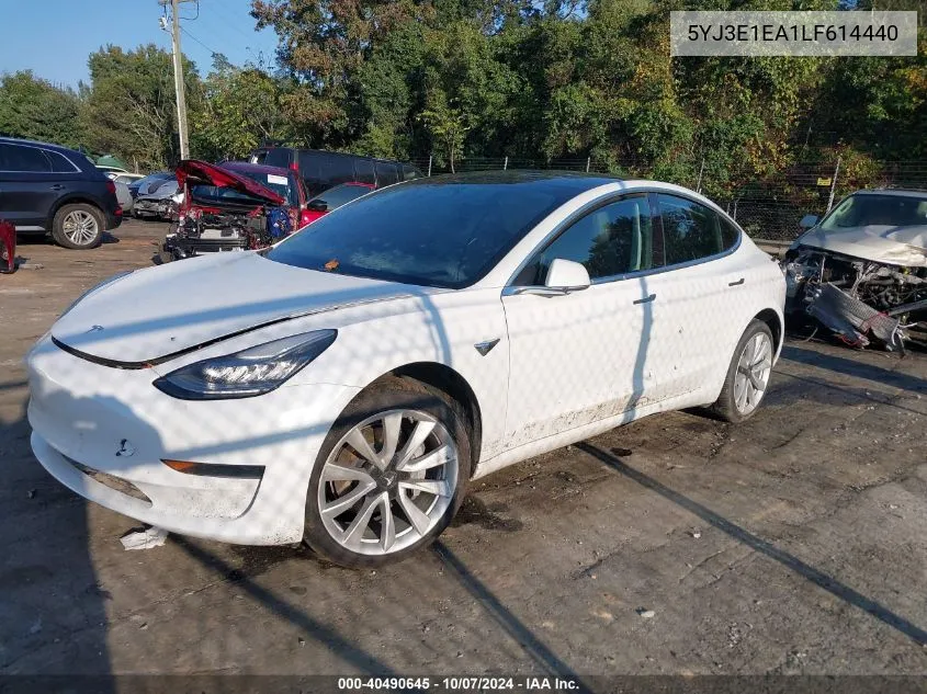 2020 Tesla Model 3 Standard Range Plus Rear-Wheel Drive/Standard Range Rear-Wheel Drive VIN: 5YJ3E1EA1LF614440 Lot: 40490645