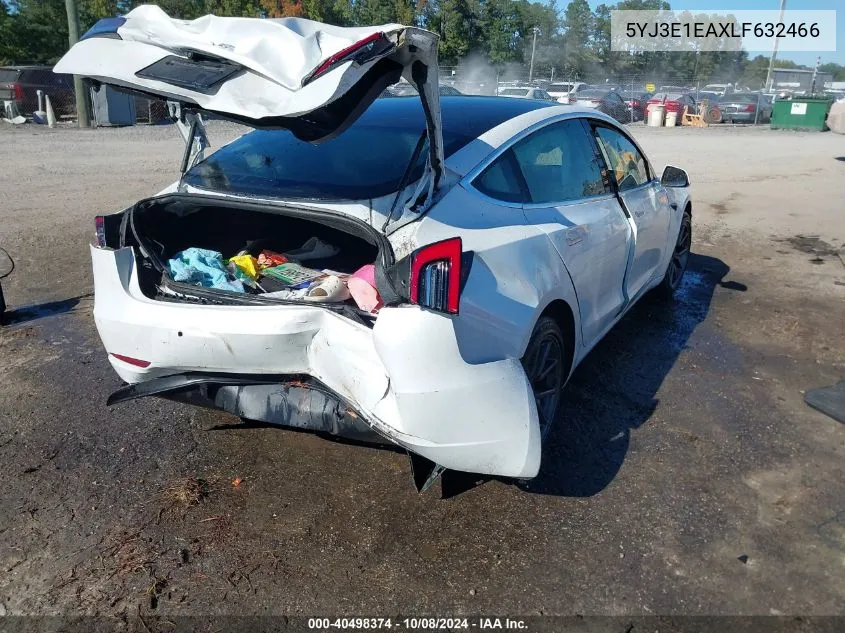 2020 Tesla Model 3 Standard Range Plus Rear-Wheel Drive/Standard Range Rear-Wheel Drive VIN: 5YJ3E1EAXLF632466 Lot: 40498374