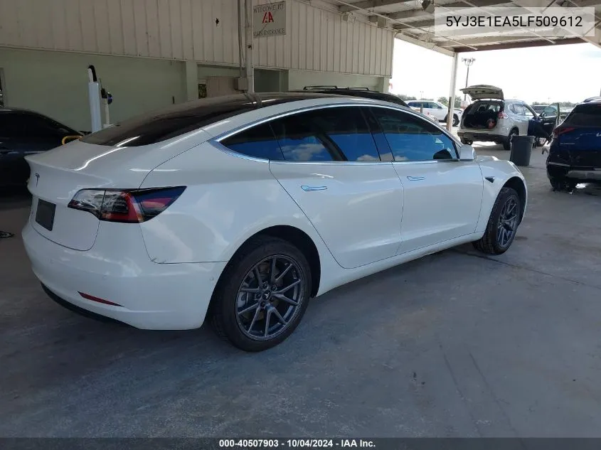 2020 Tesla Model 3 Standard Range Plus Rear-Wheel Drive/Standard Range Rear-Wheel Drive VIN: 5YJ3E1EA5LF509612 Lot: 40507903