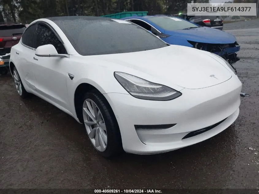 2020 Tesla Model 3 Standard Range Plus Rear-Wheel Drive/Standard Range Rear-Wheel Drive VIN: 5YJ3E1EA9LF614377 Lot: 40509261