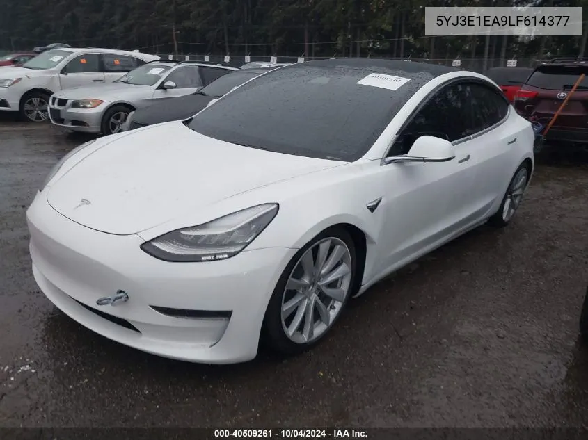 2020 Tesla Model 3 Standard Range Plus Rear-Wheel Drive/Standard Range Rear-Wheel Drive VIN: 5YJ3E1EA9LF614377 Lot: 40509261