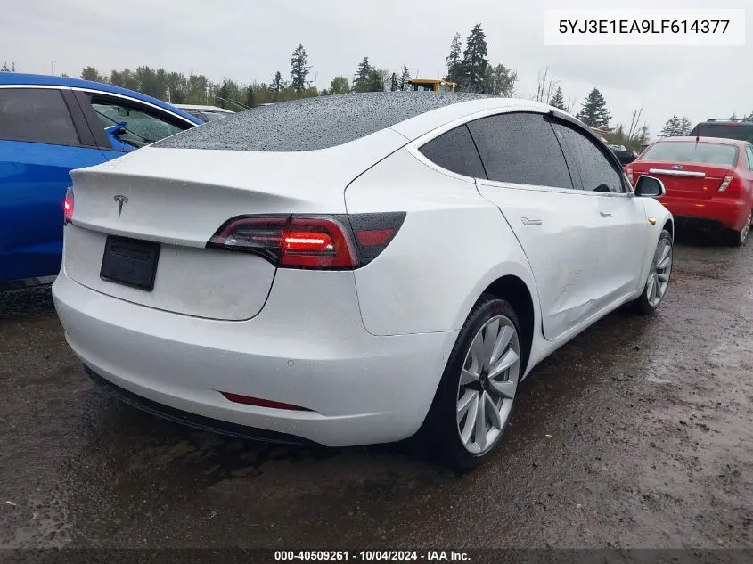 2020 Tesla Model 3 Standard Range Plus Rear-Wheel Drive/Standard Range Rear-Wheel Drive VIN: 5YJ3E1EA9LF614377 Lot: 40509261