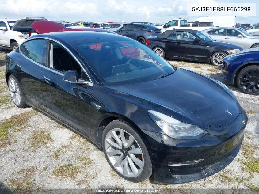 2020 Tesla Model 3 Long Range Dual Motor All-Wheel Drive VIN: 5YJ3E1EB8LF666298 Lot: 40509946