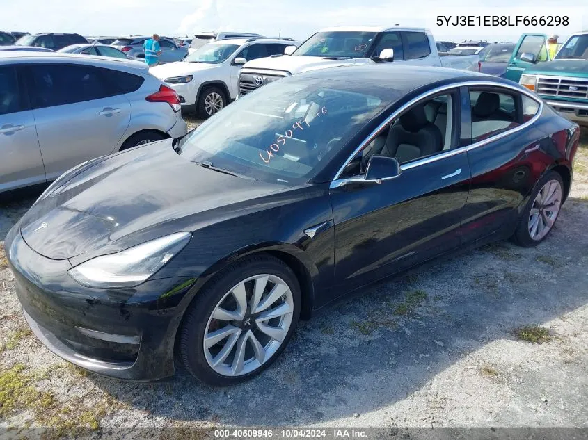 2020 Tesla Model 3 Long Range Dual Motor All-Wheel Drive VIN: 5YJ3E1EB8LF666298 Lot: 40509946