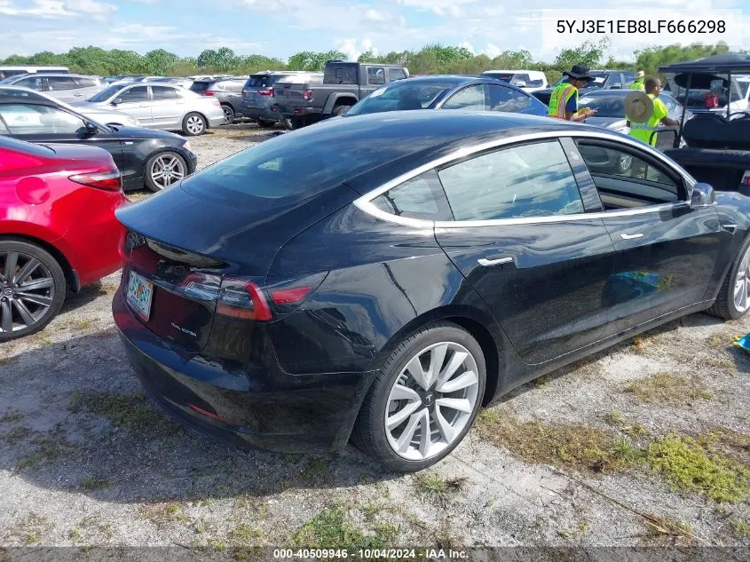 2020 Tesla Model 3 Long Range Dual Motor All-Wheel Drive VIN: 5YJ3E1EB8LF666298 Lot: 40509946