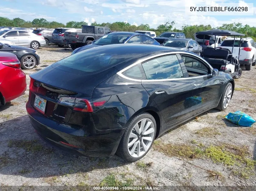 2020 Tesla Model 3 Long Range Dual Motor All-Wheel Drive VIN: 5YJ3E1EB8LF666298 Lot: 40509946