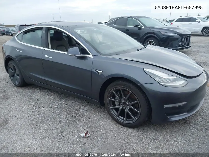 2020 Tesla Model 3 VIN: 5YJ3E1EA8LF657995 Lot: 40517070