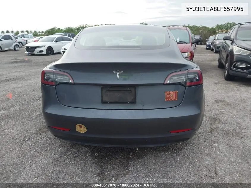 2020 Tesla Model 3 VIN: 5YJ3E1EA8LF657995 Lot: 40517070