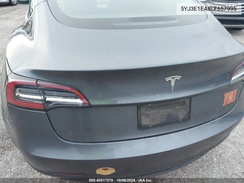 2020 Tesla Model 3 VIN: 5YJ3E1EA8LF657995 Lot: 40517070