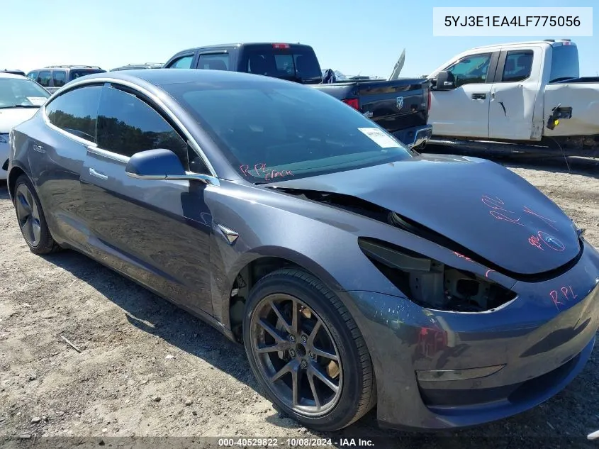 2020 Tesla Model 3 Standard Range Plus Rear-Wheel Drive/Standard Range Rear-Wheel Drive VIN: 5YJ3E1EA4LF775056 Lot: 40529822