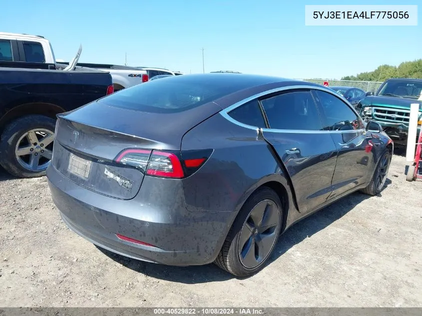 2020 Tesla Model 3 Standard Range Plus Rear-Wheel Drive/Standard Range Rear-Wheel Drive VIN: 5YJ3E1EA4LF775056 Lot: 40529822