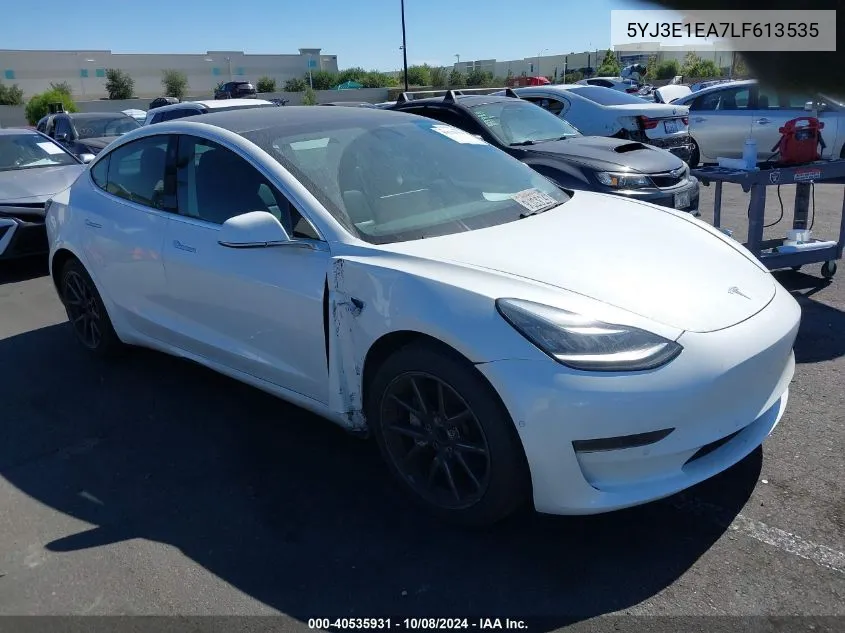 2020 Tesla Model 3 VIN: 5YJ3E1EA7LF613535 Lot: 40535931