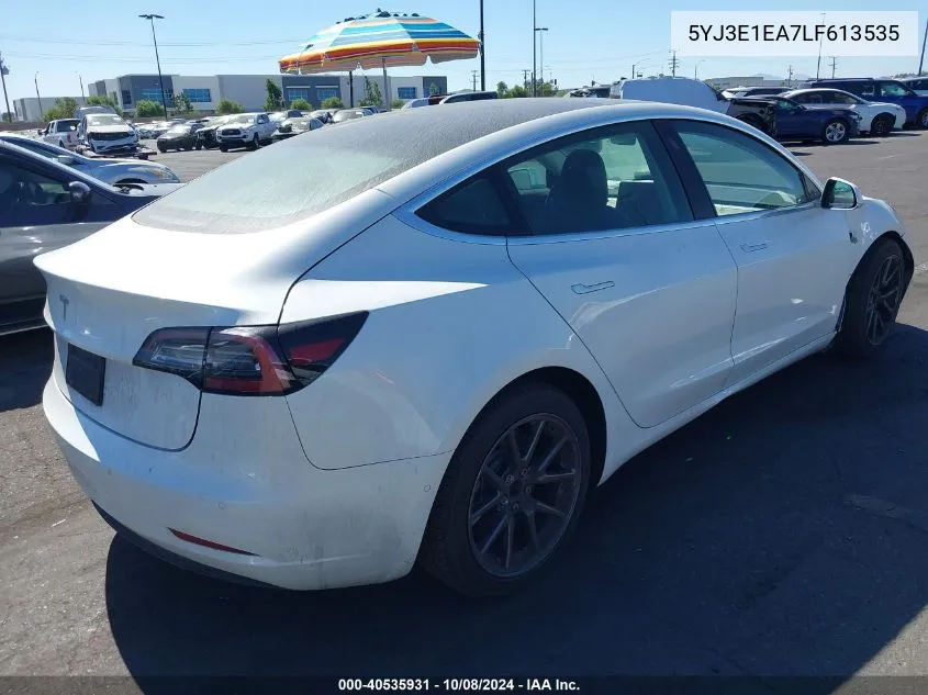 2020 Tesla Model 3 VIN: 5YJ3E1EA7LF613535 Lot: 40535931