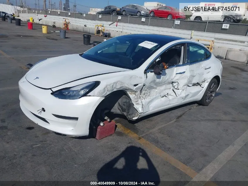 2020 Tesla Model 3 Standard Range Plus Rear-Wheel Drive/Standard Range Rear-Wheel Drive VIN: 5YJ3E1EA4LF745071 Lot: 40549909