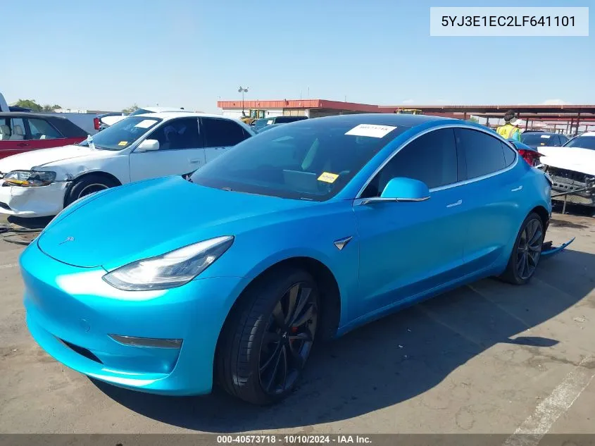 2020 Tesla Model 3 Performance Dual Motor All-Wheel Drive VIN: 5YJ3E1EC2LF641101 Lot: 40573718