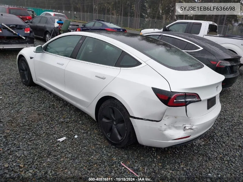 2020 Tesla Model 3 Long Range Dual Motor All-Wheel Drive VIN: 5YJ3E1EB6LF636698 Lot: 40576811