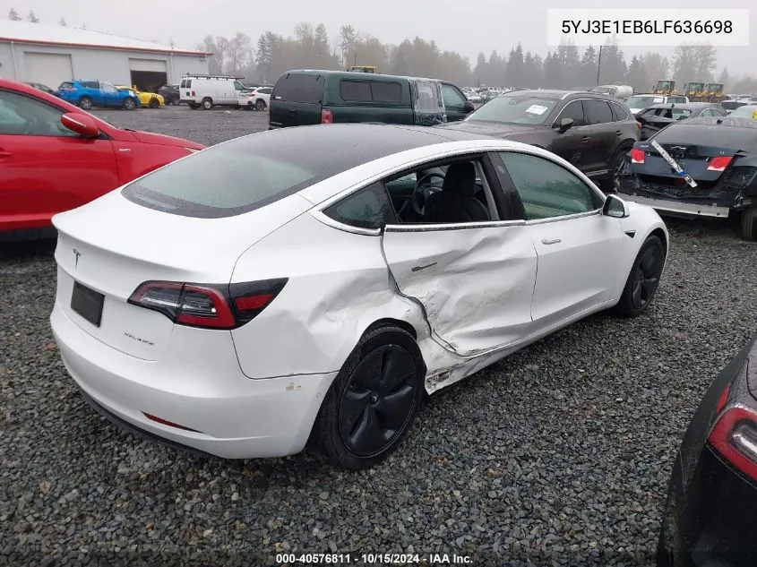 2020 Tesla Model 3 Long Range Dual Motor All-Wheel Drive VIN: 5YJ3E1EB6LF636698 Lot: 40576811