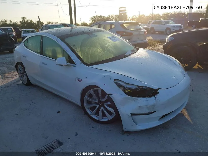 2020 Tesla Model 3 Standard Range Plus Rear-Wheel Drive/Standard Range Rear-Wheel Drive VIN: 5YJ3E1EAXLF709160 Lot: 40590944